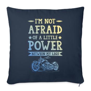 Puissance de la moto - Housse de coussin décorative 45 x 45 cm - bleu marine - Devant