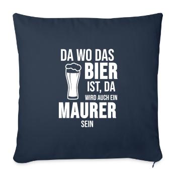 Maurer Mauer Beer Craftsman Drink Gift - Sofa pillowcase 17,3'' x 17,3'' (45 x 45 cm) - navy - Front