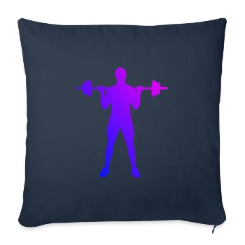 Strength Training Endurance Training Cardio Women - Sofa pillowcase 17,3'' x 17,3'' (45 x 45 cm) - navy - Front