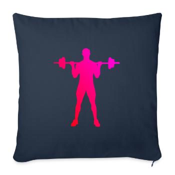Endurance Training Fitness Strength Training Men - Sofa pillowcase 17,3'' x 17,3'' (45 x 45 cm) - navy - Front