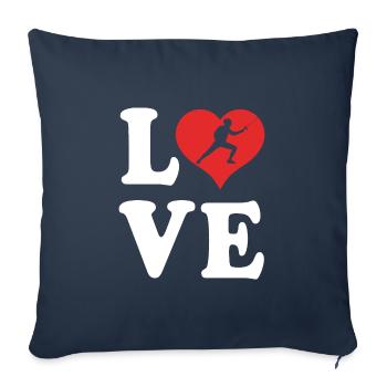 Fechten - Sofakissenbezug 45 x 45 cm - Navy - Vorne
