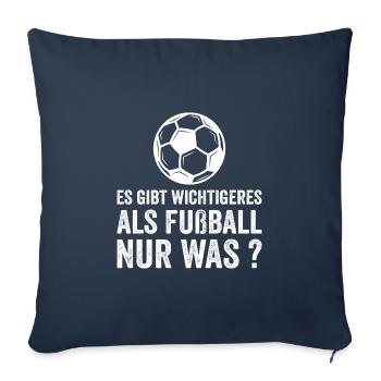 Dicton de footballeur drôle - Housse de coussin décorative 45 x 45 cm - bleu marine - Devant