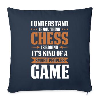 chess chess - Sofa pillowcase 17,3'' x 17,3'' (45 x 45 cm) - navy - Front