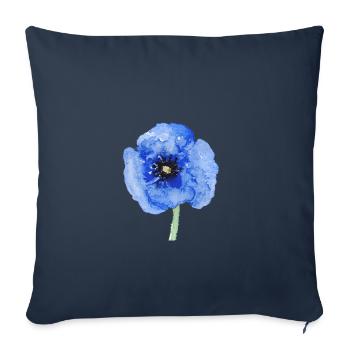 Blume - Sofakissenbezug 45 x 45 cm - Navy - Vorne