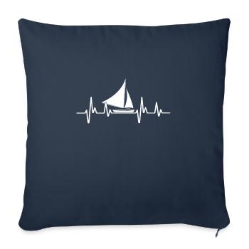 Segelboot Heartbeat Segelboot - Sofakissenbezug 45 x 45 cm - Navy - Vorne