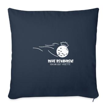 RUHE BEWAHREN PROETTE PROFI GOLF BALL SPRUCH MOTIV - Sofakissenbezug 45 x 45 cm - Navy - Vorne