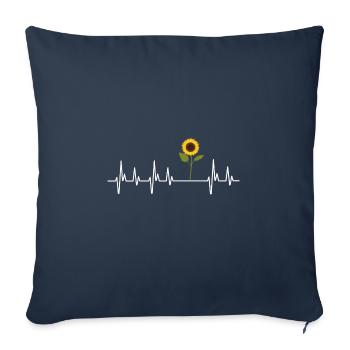 Sonnenblumen Shirt, Garten T-Shirt, Hobbygärtner, - Sofa pillowcase 17,3'' x 17,3'' (45 x 45 cm) - navy - Front