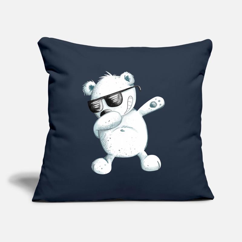 Dabbender Eisbär I Dab Dance Tiere I Dabbing Bär Sofakissenbezug 45 x 45 cm