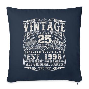 born in 1998 - 25 years old - Sofa pillowcase 17,3'' x 17,3'' (45 x 45 cm) - navy - Front