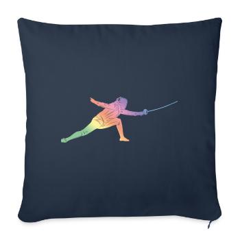 Fencing Sports - Sofa pillowcase 17,3'' x 17,3'' (45 x 45 cm) - navy - Front