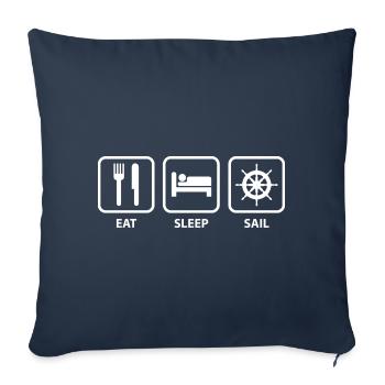 Manger Sleep Sail - Housse de coussin décorative 45 x 45 cm - bleu marine - Devant