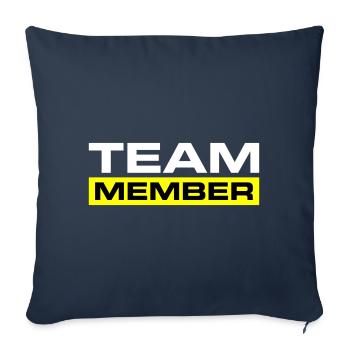 Équipier - Housse de coussin décorative 45 x 45 cm - bleu marine - Devant