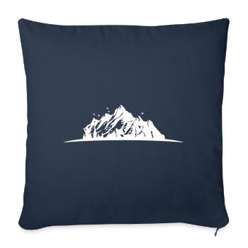 Mountains Silhouette Nature Symbol - Sofa pillowcase 17,3'' x 17,3'' (45 x 45 cm) - navy - Front