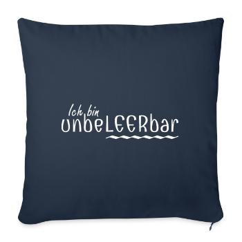 Wortklauberei - Ich bin unbeLEERbar 2 - Sofakissenbezug 45 x 45 cm - Navy - Vorne