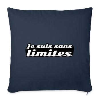 Sans limites - Housse de coussin décorative 45 x 45 cm - bleu marine - Devant