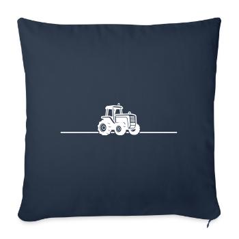 Tracteur Farmer Symbole Farmer - Housse de coussin décorative 45 x 45 cm - bleu marine - Devant