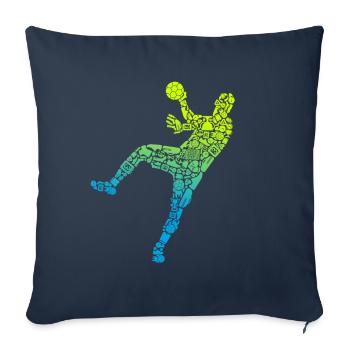 Joueurs de handball Symboles Joueurs de handball Garçons Handball - Housse de coussin décorative 45 x 45 cm - bleu marine - Devant