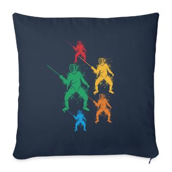 Fencers Fencing Masters Boys Children Fencing - Sofa pillowcase 17,3'' x 17,3'' (45 x 45 cm) - navy - Front