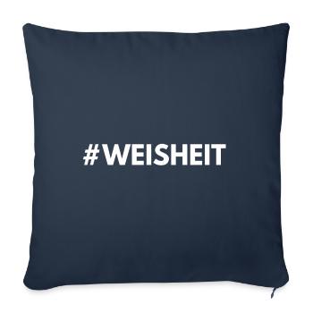 Hashtag Statement Weisheit - Sofakissenbezug 45 x 45 cm - Navy - Vorne