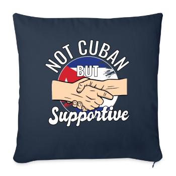 Pas cubain mais un voyageur de pays solidaire Cuba - Housse de coussin décorative 45 x 45 cm - bleu marine - Devant