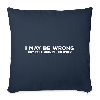 I May Be Wrong But It’s Highly Unlikely - Housse de coussin décorative 45 x 45 cm - bleu marine - Devant