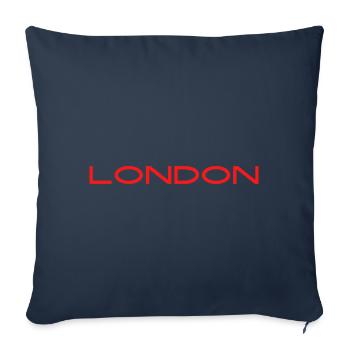 London – fetter roter Text, inspiriert von der ikonischen Stadt - Sofakissenbezug 45 x 45 cm - Navy - Vorne