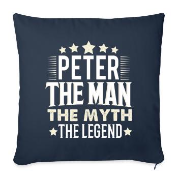 Peter - Sofa pillowcase 17,3'' x 17,3'' (45 x 45 cm) - navy - Front
