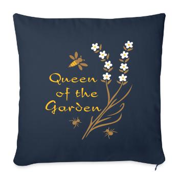 Queen of the Garden - Sofa pillowcase 17,3'' x 17,3'' (45 x 45 cm) - navy - Front