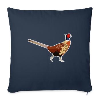 Fasan Motiv Schwarzwald - Sofakissenbezug 45 x 45 cm - Navy - Vorne