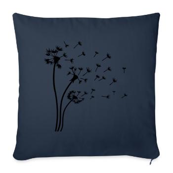 Pustblume Pusteblumen Umbrellas fly summer - Sofa pillowcase 17,3'' x 17,3'' (45 x 45 cm) - navy - Front