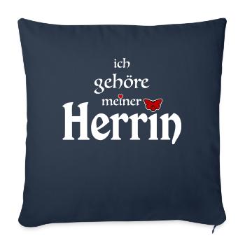 Domina Herrin Eigentum - Sofakissenbezug 45 x 45 cm - Navy - Vorne