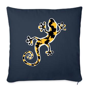 Yellow and black spotted leopard gecko - Sofa pillowcase 17,3'' x 17,3'' (45 x 45 cm) - navy - Front
