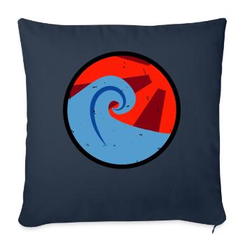 vintage wave - Sofa pillowcase 17,3'' x 17,3'' (45 x 45 cm) - navy - Front