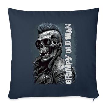 Grumpy old man - Sofa pillowcase 17,3'' x 17,3'' (45 x 45 cm) - navy - Front