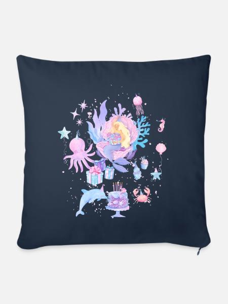 Meer shirt Meeresbewohner T shirt cool - Sofakissenbezug 45 x 45 cm - Navy