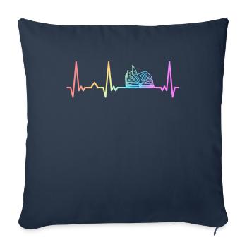 Book Reading Books Book Nerd Bookworm - Sofa pillowcase 17,3'' x 17,3'' (45 x 45 cm) - navy - Front