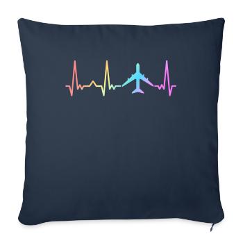 Airplane Plane Spotter Pilot Pilots Airplanes - Sofa pillowcase 17,3'' x 17,3'' (45 x 45 cm) - navy - Front