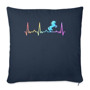 Unicorn Unicorns Mythical Creatures Mystical - Sofa pillowcase 17,3'' x 17,3'' (45 x 45 cm) - navy - Front