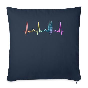 Maïs Épi de maïs Cultivateur - Housse de coussin décorative 45 x 45 cm - bleu marine - Devant