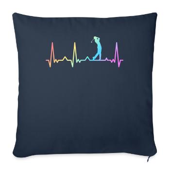 Golf Golf Golf Terrain de golf par Minigolf Sport - Housse de coussin décorative 45 x 45 cm - bleu marine - Devant