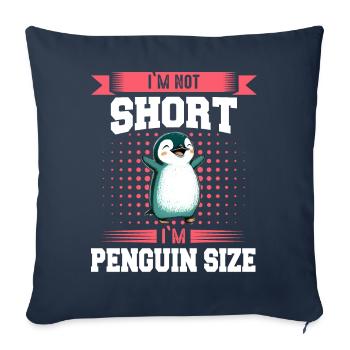 Penguin Penguins Animal - Sofa pillowcase 17,3'' x 17,3'' (45 x 45 cm) - navy - Front