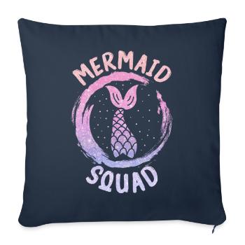 Mermaid Fable Mermaids Conte de fées - Housse de coussin décorative 45 x 45 cm - bleu marine - Devant