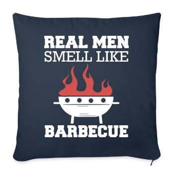 Grill Grillen Griller BBQ Barbecue - Housse de coussin décorative 45 x 45 cm - bleu marine - Devant