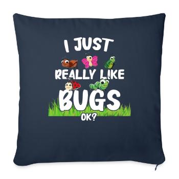 Insect Entomologist Biology - Sofa pillowcase 17,3'' x 17,3'' (45 x 45 cm) - navy - Front