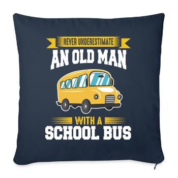 Bus Bus Driver School Bus - Sofa pillowcase 17,3'' x 17,3'' (45 x 45 cm) - navy - Front