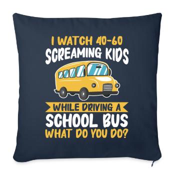 Bus Bus Driver School Bus - Sofa pillowcase 17,3'' x 17,3'' (45 x 45 cm) - navy - Front