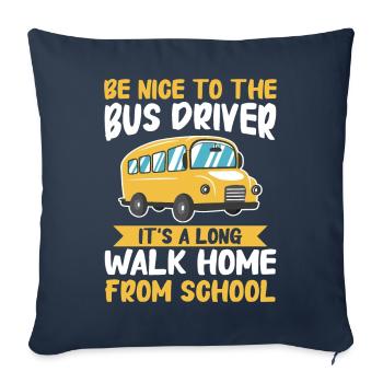 Bus Bus Driver School Bus - Sofa pillowcase 17,3'' x 17,3'' (45 x 45 cm) - navy - Front