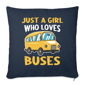 Bus Bus Driver School Bus - Sofa pillowcase 17,3'' x 17,3'' (45 x 45 cm) - navy - Front