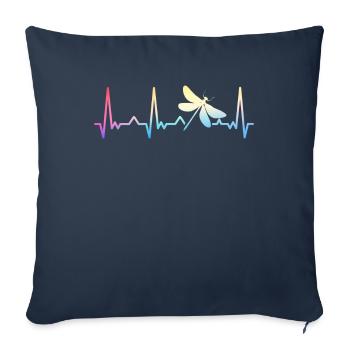 dragonfly dragonflies insects nature - Sofa pillowcase 17,3'' x 17,3'' (45 x 45 cm) - navy - Front