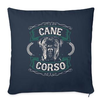 Cane Corso Chien - Housse de coussin décorative 45 x 45 cm - bleu marine - Devant